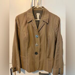 J Jill Stripe Woman’s Blazer With Pockets
